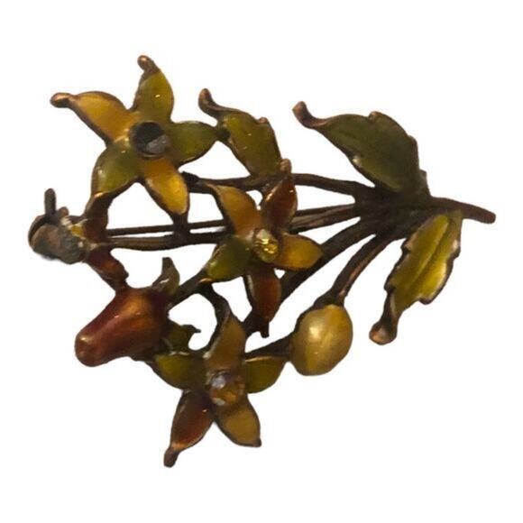 Vintage flower brooch pin - Picture 5 of 6